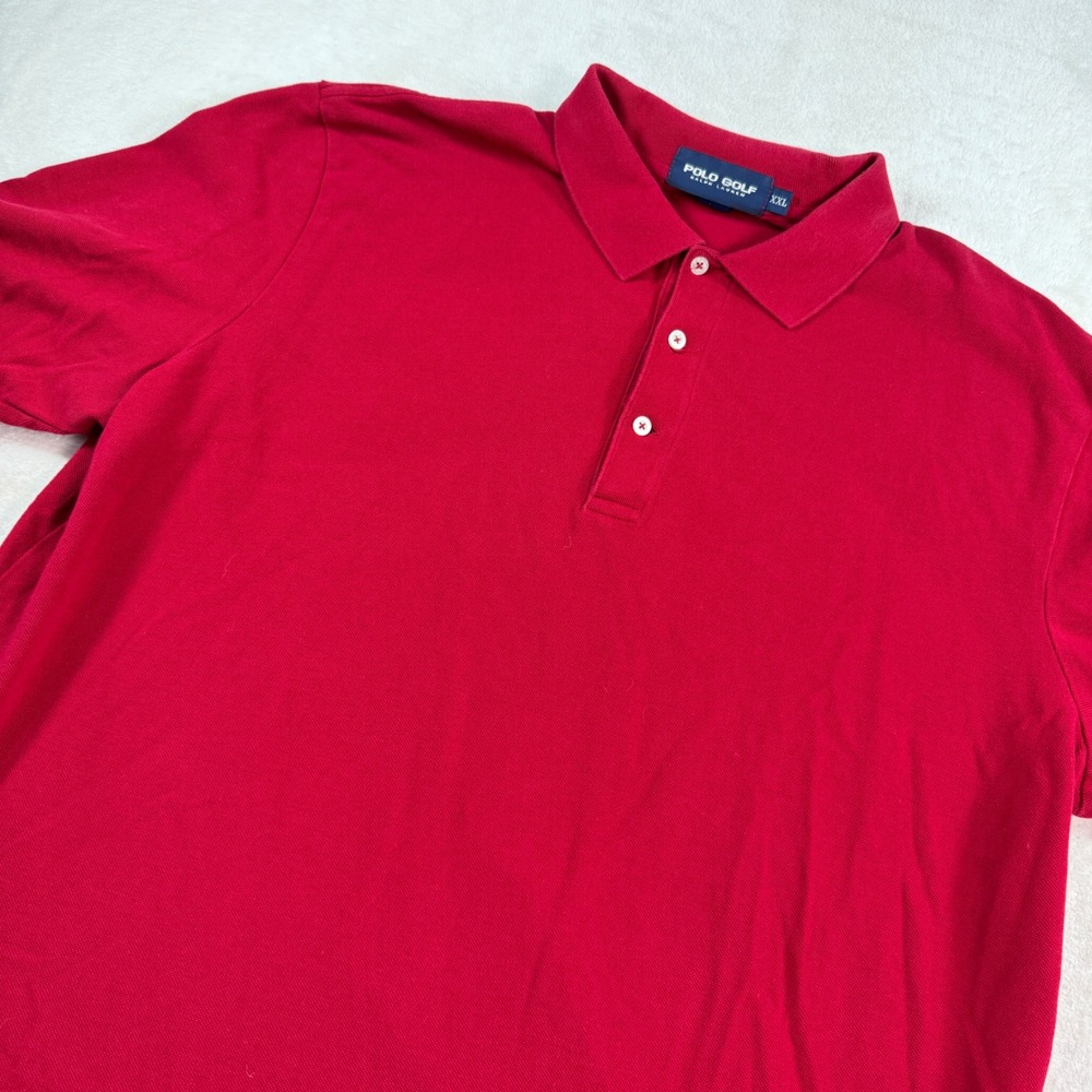 Polo Golf Ralph Lauren Mens XXL Red‎ Short Sleeve Pique Cotton Polo Shirt